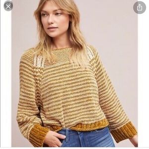 Anthropologie Moth Chenelle Cropped Sweater
